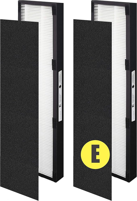 True HEPA Replacement Filter E Size, Compatible with Idylis IAP-GG-125, FIL-GG-125 and Germguardian AC5000 Series FLT5000 Filter C, Pack of 2