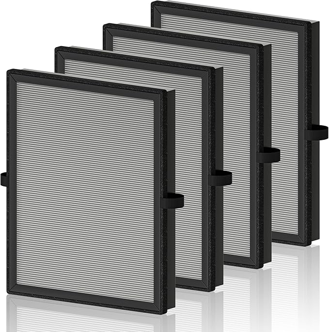 MK04 Air Filter Replacement for Aoreve MK04 MG04JH Air Purifier, 4-in-1 H13 True HEPA High-Efficiency Activated Carbon Filter, Smoke Remover Version (4 Pack)