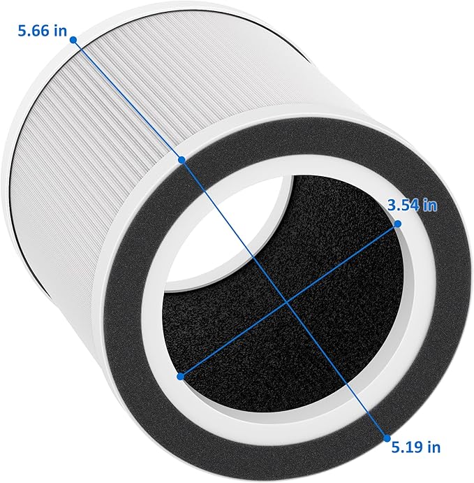B-D02L Replacement Filter Compatible with MOOKA B-D02L/M05, VEWIOR B-D02U, KOIOS B-D02L, Tailulu D10 Air Purifier, for Home Large Room up to 1076 ft², 3 Pack