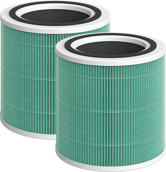 2 Packs AC400 Replacement Filter Compatible with Purivortex AC400 Air Cleaner Purifier, Toxin Absorber Filter, Green