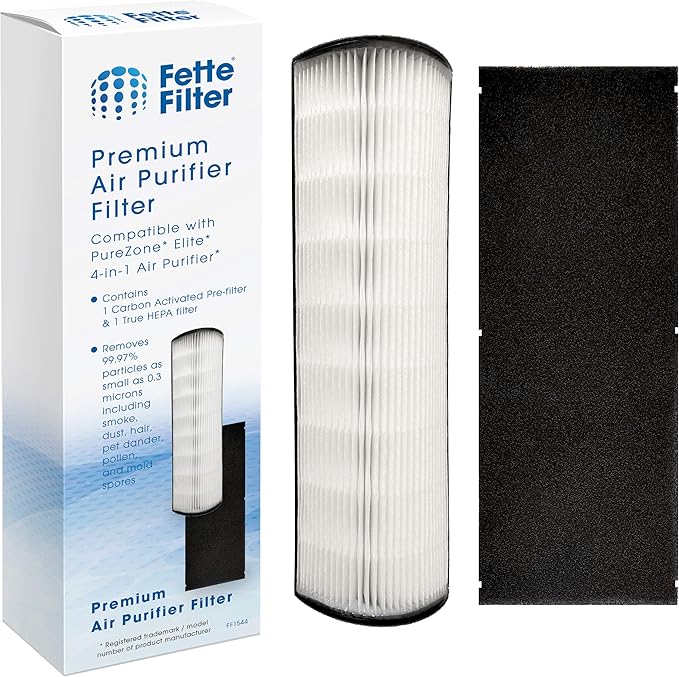 Fette Filter - PEAIRTWR Premium True Hepa 2-in-1 H13 Replacement Filters Compatible with Pure Enrichment PureZone Elite 4-in-1 Air Purifier PEAIRTWR includes 1 Replacement Filter.