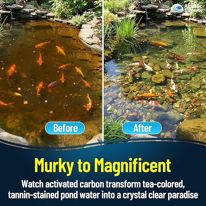 Aquarium Carbon Pad - Cut to Fit Carbon Infused Filter Pad Media for Crystal Clear Fish Tank and Ponds (10.5 Inch Width, 72 Inch Long)