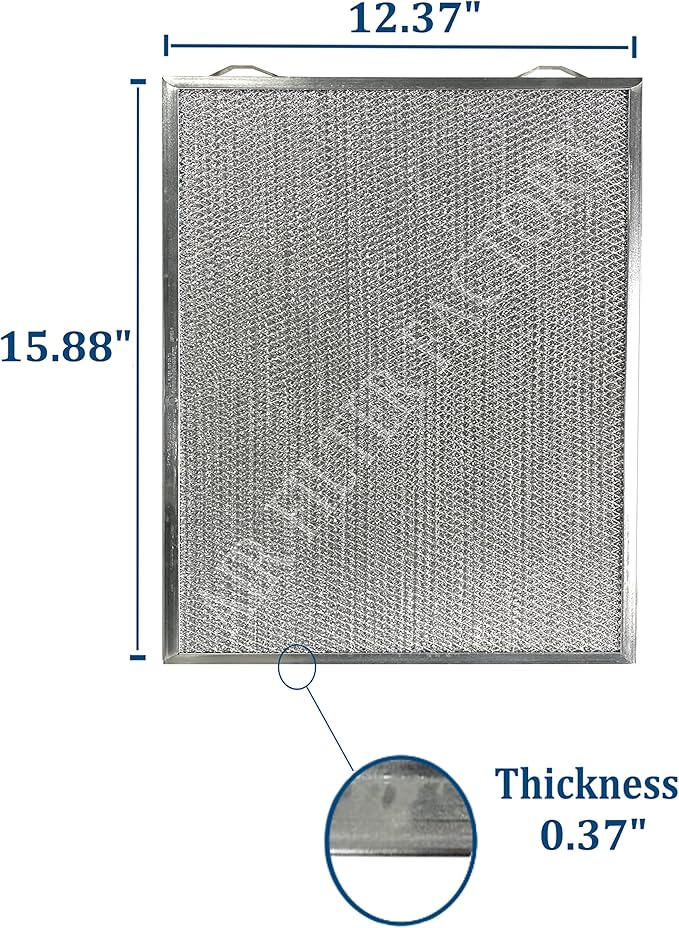 Air Filter Factory Metal Filter 203368 Replacement For Honeywell EAC F50F1073, F300E1019, 50000293-002 HVAC Furnace Aluminum Mesh Pre-Filters 2-Pack