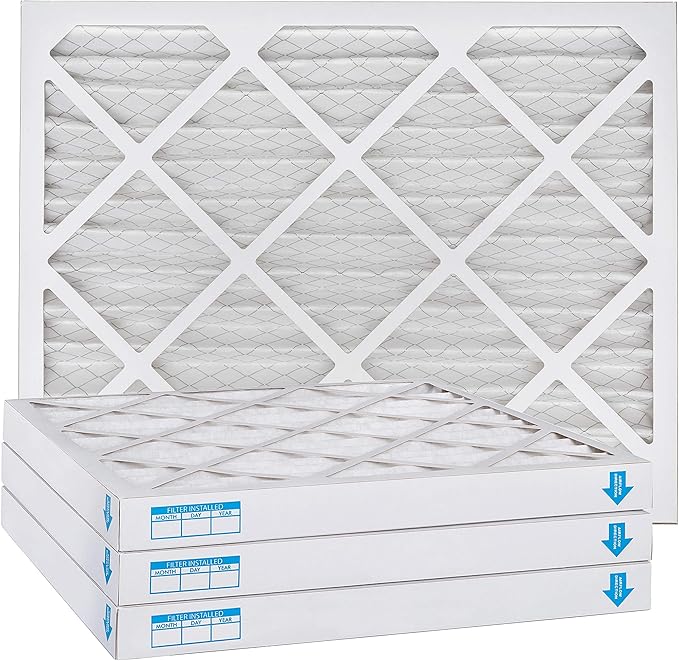 Aerostar 18x25x2 MERV 8, Pleated Air Filter, 18x25x2, Box of 4, Made in the USA