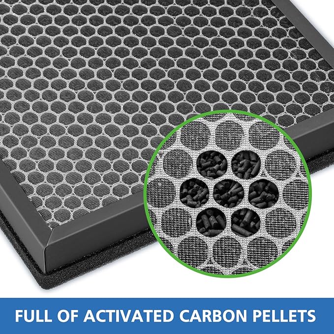 2 Pack AP1002 Replacement Fil-ter AP1002-RF, Compatible with AIRTOK AP1002 Air Puri-fier, H13 True HEPA