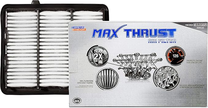 Spearhead MPG Defense Max Thrust Engine Air Filter For All Mileage Vehicles, Fits Like OEM, Restores MPG & Acceleration (MT-290)
