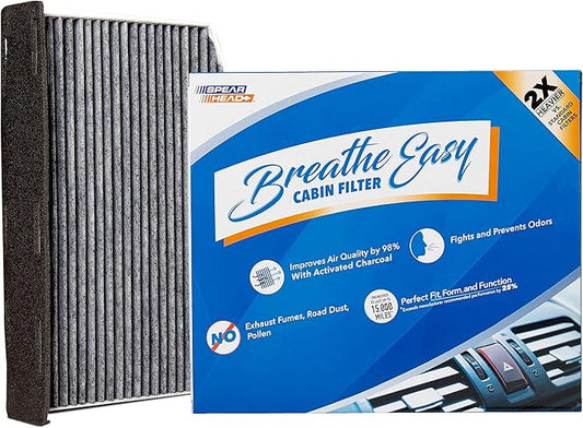 Spearhead Odor Defense Breathe Easy AC & Heater Cabin Filter | Fits Various 2006-22 Audi/VW Like OEM | Up to 25% Longer Lasting w/Activated Carbon (BE-373)