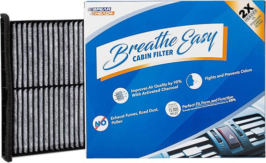 Spearhead Odor Defense Breathe Easy AC & Heater Cabin Filter | Fits 2014-18 Mazda 3, 2014-21 Mazda 6, 2013-25 CX-5 Like OEM | Up to 25% Longer Lasting w/Activated Carbon (BE-811)
