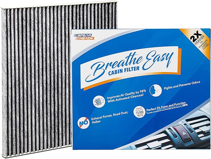 Spearhead Odor Defense Breathe Easy Cabin Filter | Fits 13-18 Altima/16-23 Maxima/15-24 Murano/13-20 Pathfinder/2013 JX35/14-20 QX60 Like OEM | Up to 25% Longer Lasting w/Activated Carbon (BE-776)