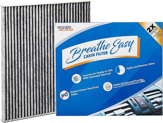 Spearhead Odor Defense Breathe Easy Cabin Filter | Fits 13-18 Altima/16-23 Maxima/15-24 Murano/13-20 Pathfinder/2013 JX35/14-20 QX60 Like OEM | Up to 25% Longer Lasting w/Activated Carbon (BE-776)