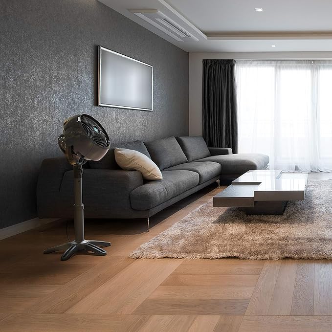 Vornado 7803 Large Pedestal Whole Room Air Circulator Fan with Adjustable Height, 3 Speed Settings, Removable Grill for Cleaning, Black