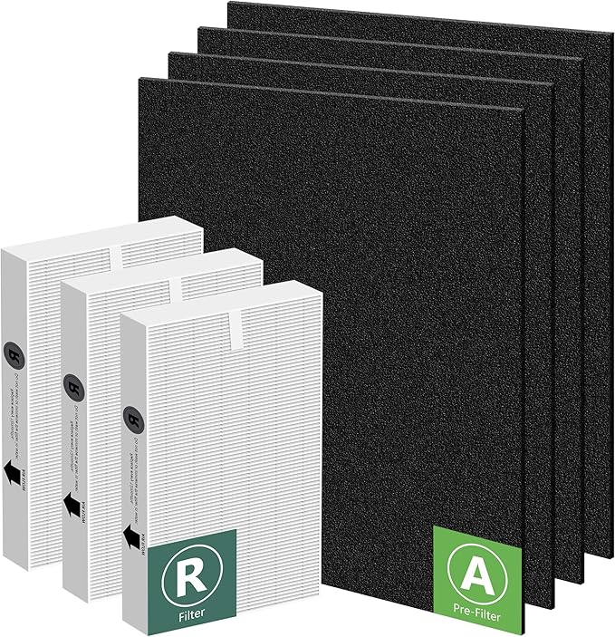 HPA300 HEPA Filter Replacement for Honeywell Air Purifiers HPA300 Series, HPA300, HPA304, HPA8350, HPA300VP, HPA3300b, HPA5300, Replace HRF-R3, 3 HEPA R and 4 Pre Filters A HRF-AP1