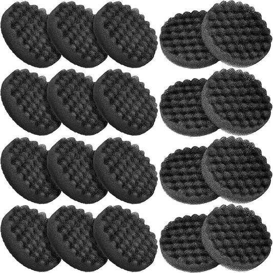 Uiifan 20 Pieces Bio Sponge Foam Pads Compatible with Fluval Fx4/ Fx5/ Fx6 Aquarium Filter Replacement Foam Pads Canister Filter Media Sponge Aquarium Accessories, 6.69 x 6.69 x 1.57 Inch, Black