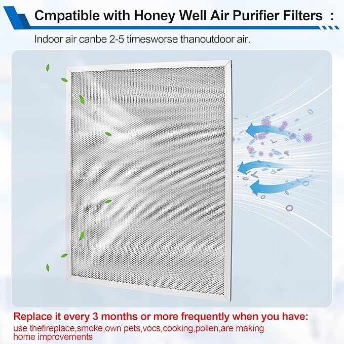 203368 F50F F300 Air Prefilter Replacement for Honey-Well Cleaner 16'' x 12.5'' Air Pre Filter Replaces, Electronic Air Cleaner Post Filter F300E1019-F300A1625-2 Pack