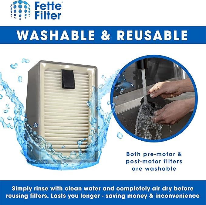 Fette Filter - Filter Set Compatible with Bissell ICON Pet Cordless Stick Vacuums Compare to Part # 1621427 &1621616 & 1621064 & 2792 (2 Pre & 2 Post Motor Filters)