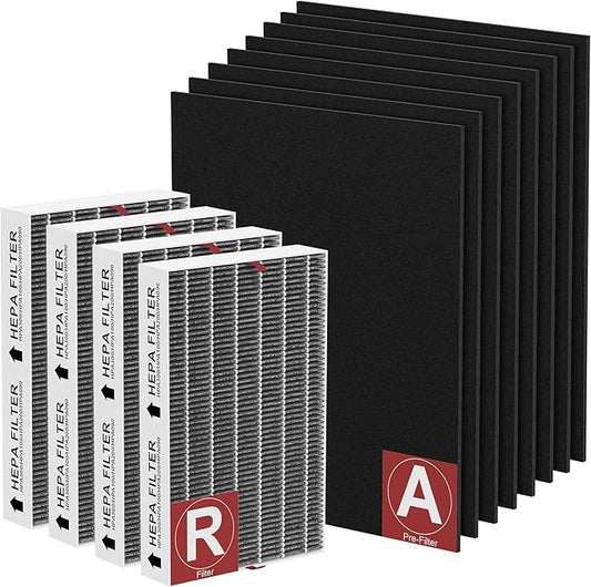 HPA200 Carbon Mixed Replacement Filter Compatible with HRF-ARVP200 Series Air Purifi-er HPA200, HPA201, HPA202, HPA204, HPA250, HPA5200, 4 R Filter and 4 Activated Carbon Pre-filter A, 4 Pack