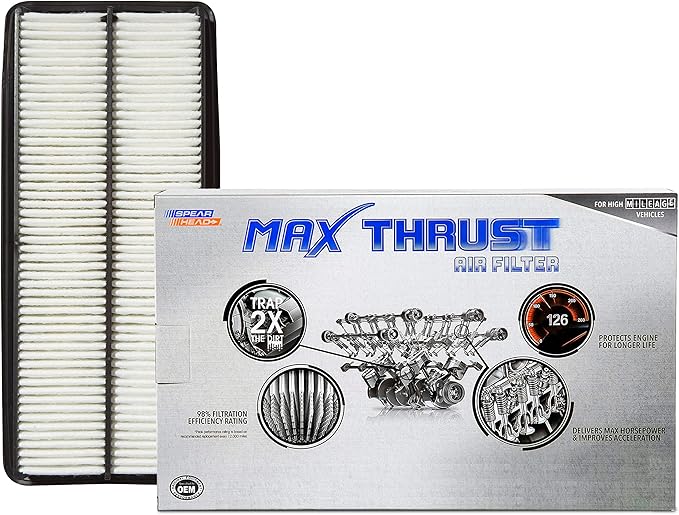 Spearhead MPG Defense Max Thrust Engine Air Filter For All Mileage Vehicles, Fits Like OEM, Restores MPG & Acceleration (MT-600)