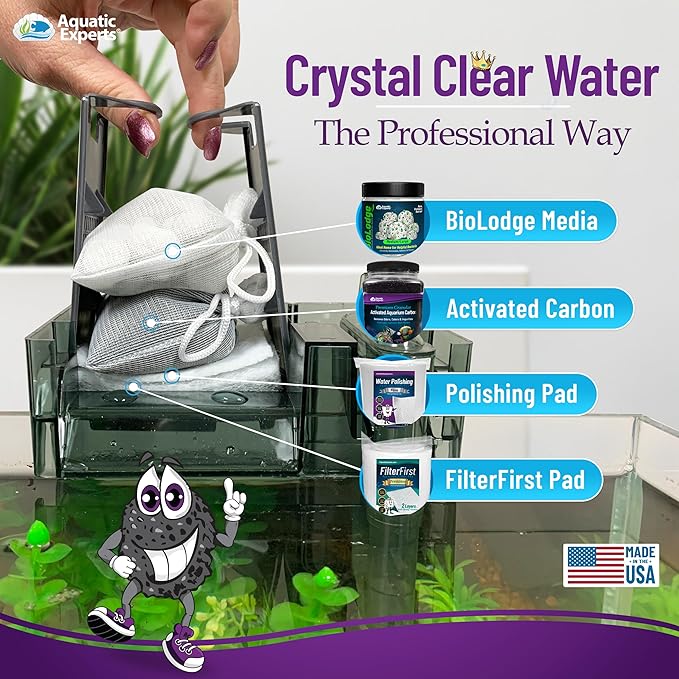 Premium Activated Carbon, Aquarium Carbon for Fish Tank Filter, Aquarium Filter Media, Granulated Charcoal for Fish Tanks, Activated Charcoal Bulk (5.5 lbs with Fine Mesh Bag)