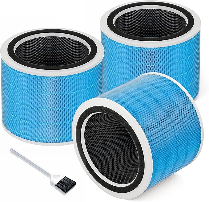 Core 200S Smoke Remover Replacement Filter for LEVOIT Core 200S Smart WiFi Air Purifier, Funmit 3-in-1 H13 True HEPA Filter Replacement and High-Efficiency Activated Carbon, Part #Core 200S-RF, 3 Pack