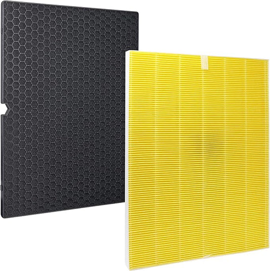 Winix C555 Compatible Premium H13 True HEPA Filter - Includes 1 HEPA Filter + 1 Washable Activated Carbon Filter