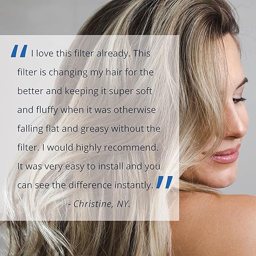 Aquasana Shower Filter | Dermatologist-recommended for softer, healthier skin & hair | Proven to reduce 90% of chlorine for 6 months | WaterSense Certified | Handheld wand shower head | AQ-4105-E