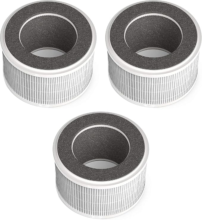 Nispira True HEPA Air Filter Replacement Compatible with hOmeLabs 3-in-1 Compact Ionic HEPA Air Purifier, 3 Packs (NOT COMPATIBLE WITH OTHER BRAND BUT ONLY HOMELABS COMPACT AIR PURIFIER)