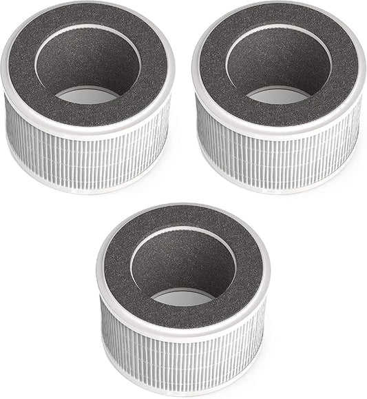Nispira True HEPA Air Filter Replacement Compatible with hOmeLabs 3-in-1 Compact Ionic HEPA Air Purifier, 3 Packs (NOT COMPATIBLE WITH OTHER BRAND BUT ONLY HOMELABS COMPACT AIR PURIFIER)