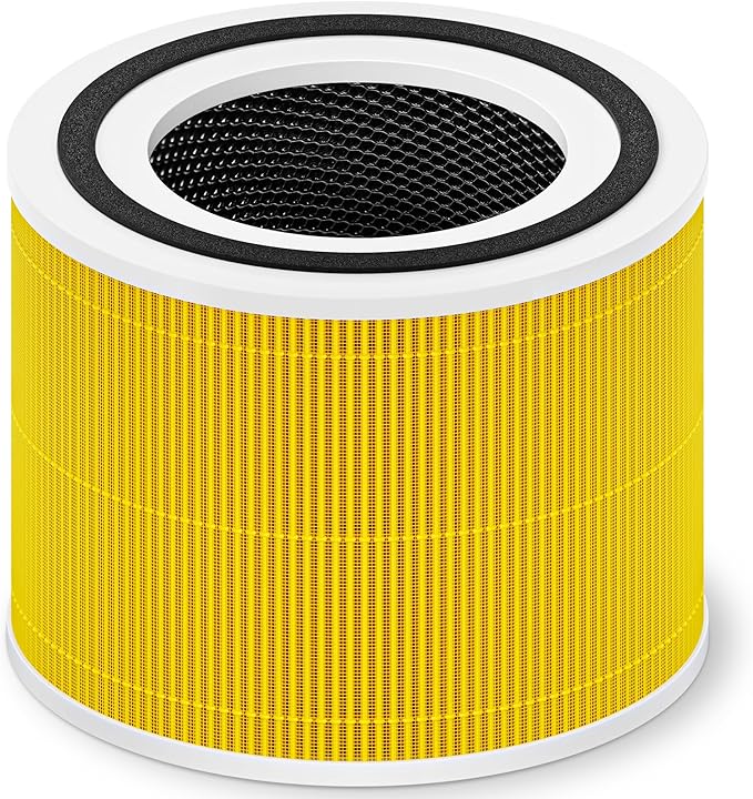 240 True HEPA 14 Pet Allergy Replacement Filter Compatible with Puroair 240, 3-in-1 True HEPA Filter Replacement, Grade True HP-14 with Activated Carbon Filter, 1 Pack, Yellow
