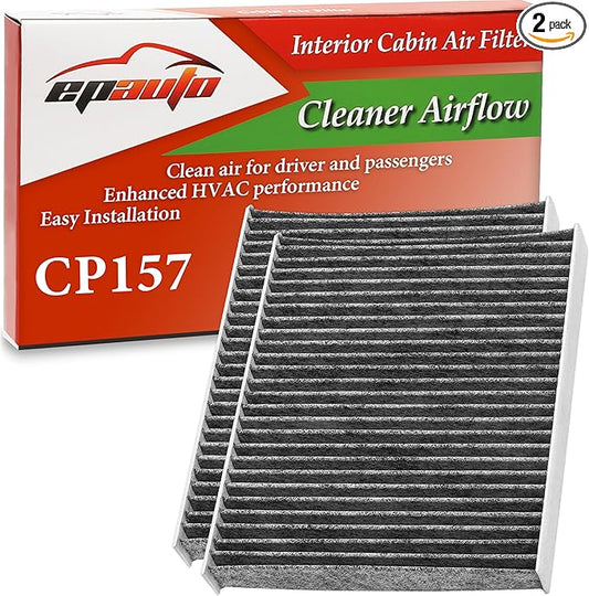 EPAuto CP157 (CF12157) Replacement made for Toyota/Mazda/Subaru Cabin Air Filter includes Activated Carbon - 2 Packs