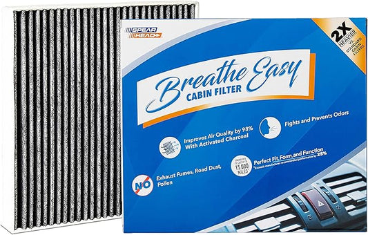 Spearhead Odor Defense Breathe Easy AC & Heater Cabin Filter | Fits Various 2014-20 Cadillac/Chevrolet/GMC Like OEM | Up to 25% Longer Lasting w/Activated Carbon (BE-809)