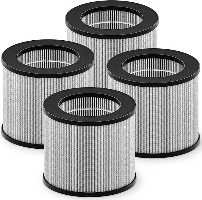 2801 Replacement Filter Compatible with Bissell MyAir Personal Air Purifier 2801, 2780, 2780A, 2780B, 2780P, 27809, Hight Efficiency and Carbon Filter, 4 Pack