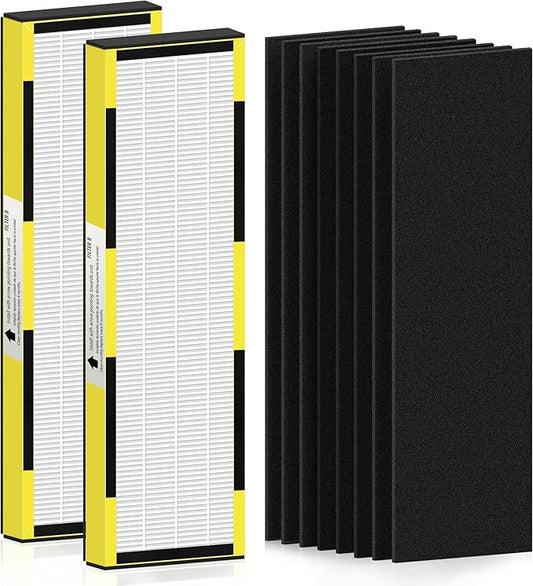FLT4825 HEPA Filter B Replacement for Guar.dian Air Purifier AC4825 AC4300 AC4800 AC4900 AC4850, 2 HEPA Filter and 8 Pre-Filter by NISHCON