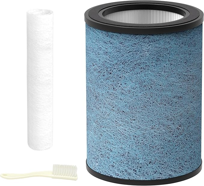 HP302 NeverChange Replacement Filter Compatible with Shark Never Change Air Purifier MAX HP301 Clean Sense Series HP200 HC502 HP232 AP1000, H13 Grade HEPA Filter, Part# HE2FKBAS, HE2FKBASMB, 1 Pack