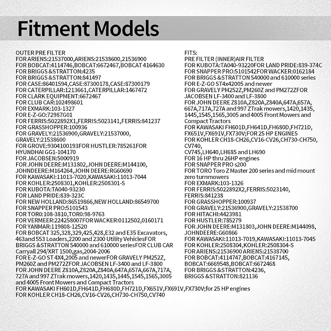P821575 & P822858 Inner and Outer Air Filter Kits for Donaldson FPG05 TC30 TC33D T1520 TC29D New Holland Air Cleaners