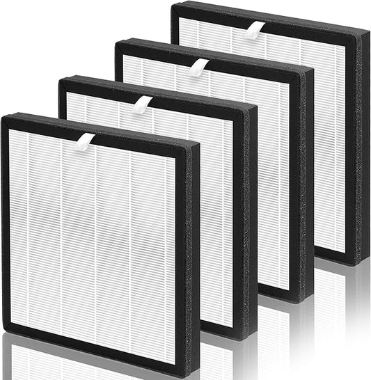 4-Pack G3 H13 HEPA Replacement Filter Compatible with AMEIFU G3 Air Pu-rifier (Sferf-30) and VEWIOR A3 Air Pu-rifier, G3 H13 HEPA Filter with 3-IN-1 High-Efficiency Filtration