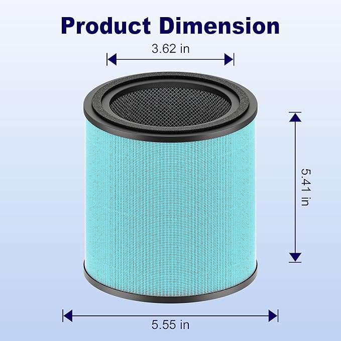 AP0601 Replacement Filter Compatible with AIRTOK AP0601 Air Purifier, 4-in-1 H13 True HEPA and High-Efficiency Activated Carbon Filter, AP0601-RF, 2 Pack