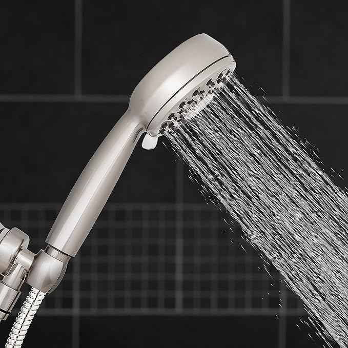 Waterpik High Pressure Hand Held Shower Head With Hose, PowerPulse Massage 7-Mode, Brushed Nickel XPB-769ME