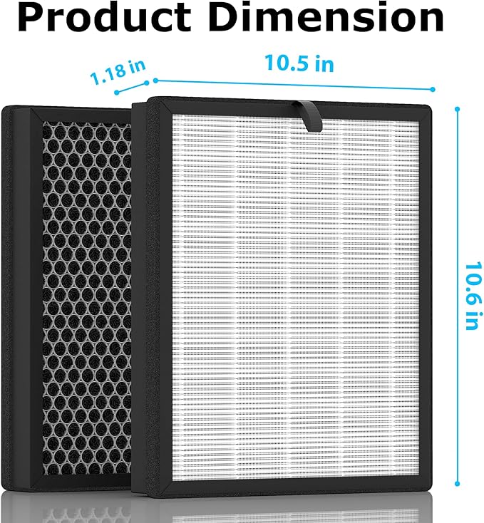 G3 A3 Air Purifier Replacement Filter for AMEIFU, Compatible with AMEIFU G3 Sferf-30 (FXAP2W), VEWIOR A3, And Tailulu HQZZ-260, 3-in-1 H13 True HEPA Filter, 3 Pack