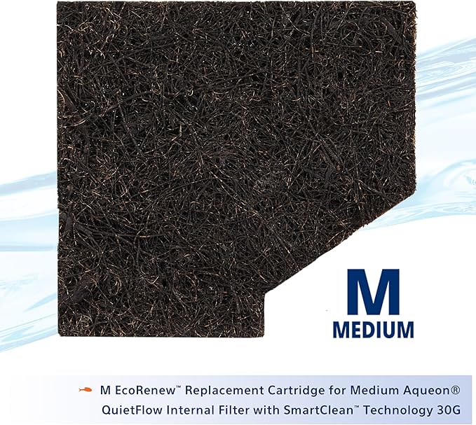 Aqueon Aquarium Fish Tank EcoRenew Filter Cartridge, Medium 9 Pack