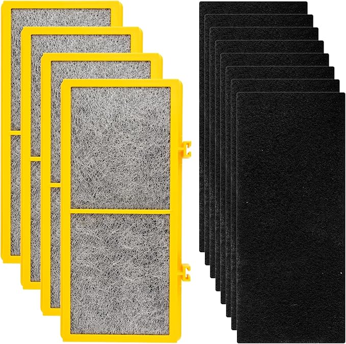 (12 Pack) AER1 Filter 4 HEPA Filters + 8 Carbon Booster Filters Compatible With Holmes AER1 Type Total Air Filter HAPF30AO-Odor Eliminator Filter, True HEPA Filter, Replacement Filter Accessories