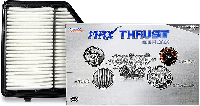 Spearhead MPG Defense Max Thrust Engine Air Filter For All Mileage Vehicles, Fits Like OEM, Restores MPG & Acceleration (MT-052)