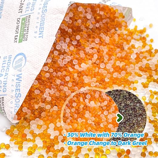 20 Gram [500 Packs] Desiccant Packs, Indicating Silica Gel Packets, Rechargeable Moisture Packs for Storage, Moisture Absorbers for Humidify Control