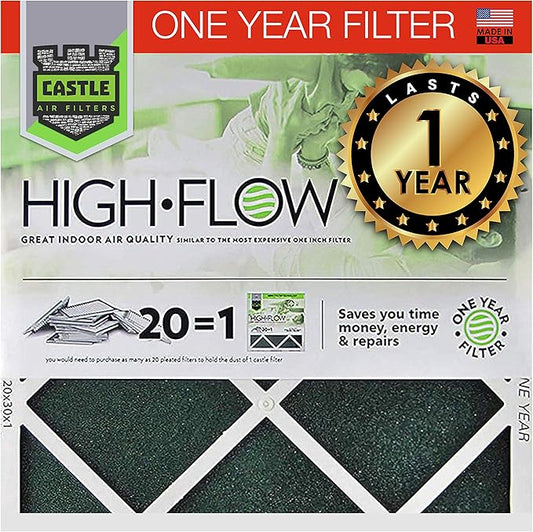 Castle Air Filters 14x24x1 One Year HVAC Filter