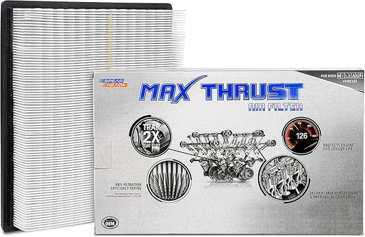 Spearhead MPG Defense Max Thrust Engine Air Filter For All Mileage Vehicles, Fits Like OEM, Restores MPG & Acceleration (MT-895)