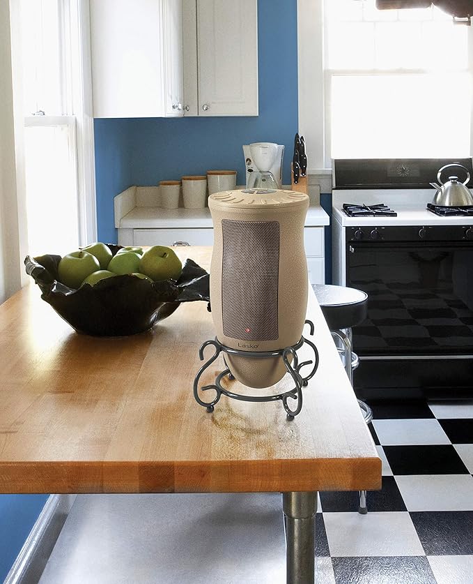 Lasko Oscillating Designer Ceramic Tower Space Heater for Home with Adjustable Thermostat, Timer and Remote Control, 16 Inches, 1500W, 6435