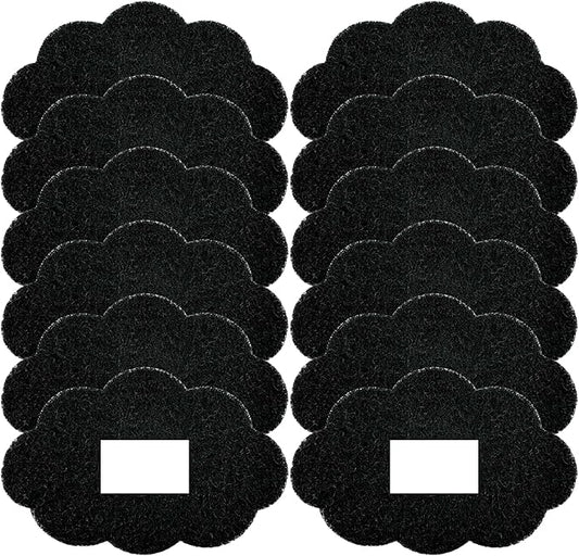 12-Pack Universal Stick-on Trash Can Odor Absorbing Filters, Activated Charcoal Purifying Deodorizer for Trash Cans, Compost Buckets, Countertop and Recycle Bins (Cloud)