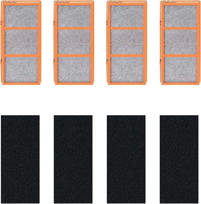 Nispira AER1 Filter Replacement for Holmes Air Purifier Smoke Grabber HAPF30AS-U4R HAPF30AT Odors Dust VOCs Remover 1.2 x 10 x 4.6 Inches, 4 Packs. (HEPA + Carbon)
