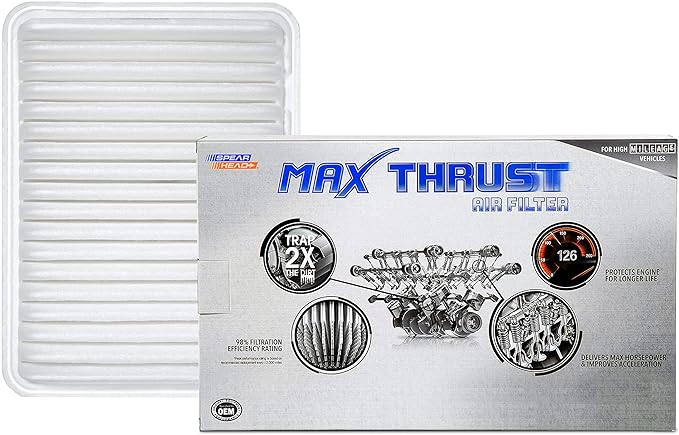 Spearhead MPG Defense Max Thrust Engine Air Filter For All Mileage Vehicles, Fits Like OEM, Restores MPG & Acceleration (MT-163)