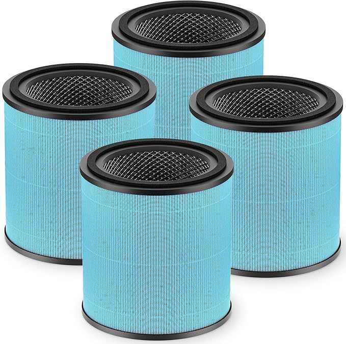 AP0601 Replacement Filter Compatible with AIRTOK AP0601 Air Purifier, 4-in-1 H13 True HEPA and High-Efficiency Activated Carbon Filter, AP0601-RF, 4 Pack