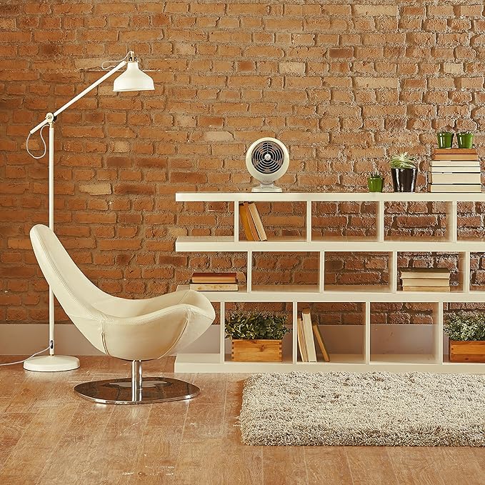 Vornado VFAN Mini Classic Personal Vintage Air Circulator Fan, Vintage White- Classic Base, Small (Pack of 3)